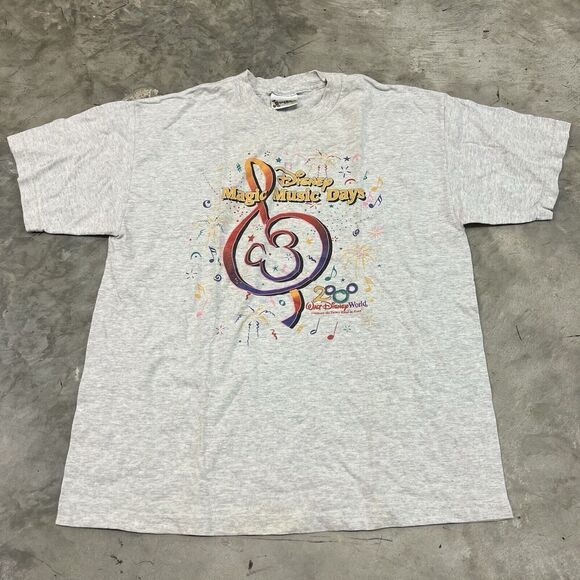 Vintage Other - VINTAGE 90s Disney Magic Music Days Shirt Size Extra Large XL Gray Mickey Mouse